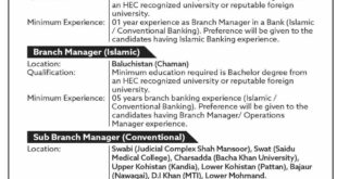 The Bank oF Khyber jobs